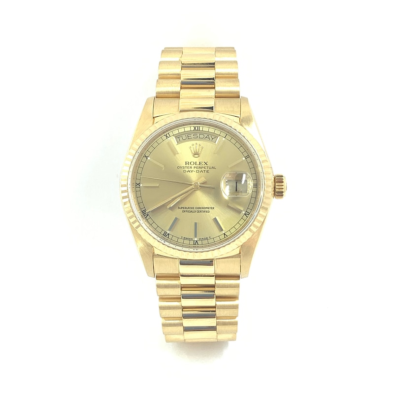 Main Image 1 of Previously Owned - Men's Rolex Presidential 18K Gold Watch with Champagne Dial