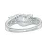 Thumbnail Image 2 of 1/2 CT. T.W. Diamond Past Present Future® Double Row Ring in 10K White Gold