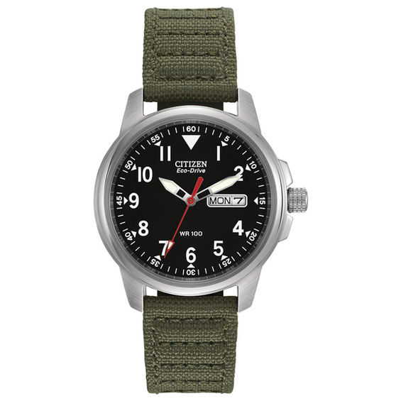 Men's Citizen Eco-Drive® Military-Inspired Watch with Black Dial