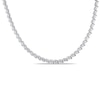 Thumbnail Image 1 of 1/2 CT. T.W. Diamond "S" Tennis Necklace in Sterling Silver - 17"