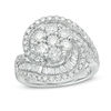 Thumbnail Image 0 of 2-1/2 CT. T.W. Composite Diamond Frame Swirl Bypass Ring in 10K White Gold