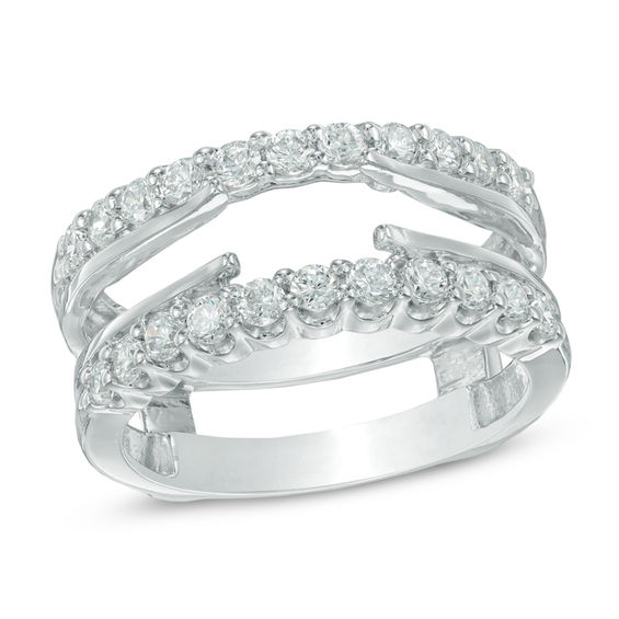 3 4 Ct T W Diamond Solitaire Enhancer In 14k White Gold Wedding T W Diamond Solitaire Enhancer In 14k White Gold