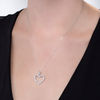 Thumbnail Image 1 of 1 CT. T.W. Certified Diamond Heart Outline Pendant in 14K White Gold (I/I2)