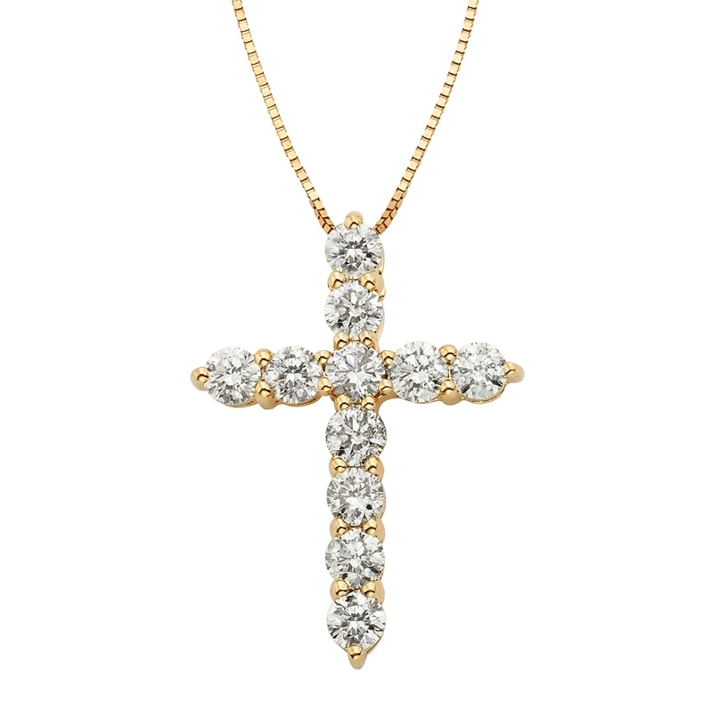 1 Ct T W Certified Diamond Cross Pendant In 14k Gold I I2 Necklaces Zales - 1 Carat Diamond Cross Pendant 1 Ct T W Certified Diamond Cross Pendant In 14k Gold I I2 Necklaces Zales - 1 Carat Diamond Cross Pendant