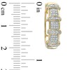 1/4 CT. T.W. Diamond Hoop Earrings in Sterling Silver and 10K Gold Electroplate