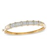 Thumbnail Image 1 of 1/2 CT. T.W. Diamond Bangle in Sterling Silver and 10K Gold Electroplate