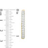 Thumbnail Image 2 of 1 CT. T.W. Diamond Oval Hoop Earrings in 10K Gold
