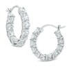 Thumbnail Image 1 of Cubic Zirconia Hoop Earrings in Sterling Silver