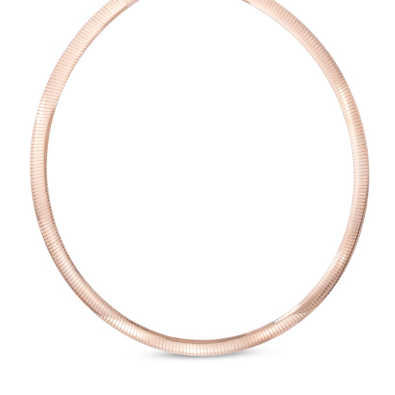 Main Image 1 of Reversible Omega Chain Necklace in Sterling Silver and 18K Rose Gold Plate - 18"