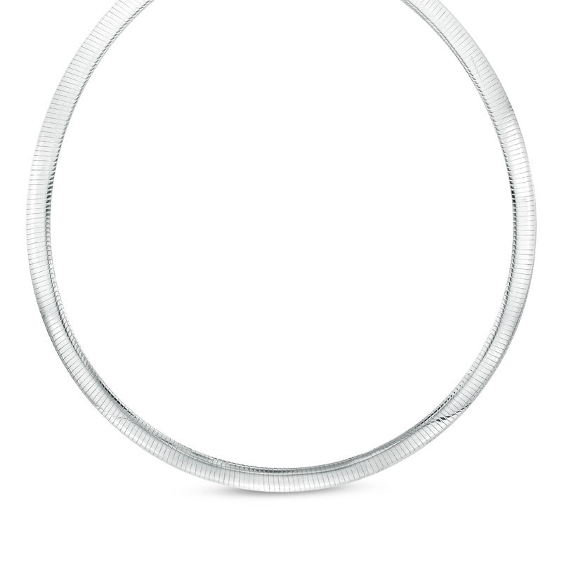 Main Image 2 of Reversible Omega Chain Necklace in Sterling Silver and 18K Rose Gold Plate - 18"