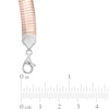 Thumbnail Image 3 of Reversible Omega Chain Necklace in Sterling Silver and 18K Rose Gold Plate - 18"