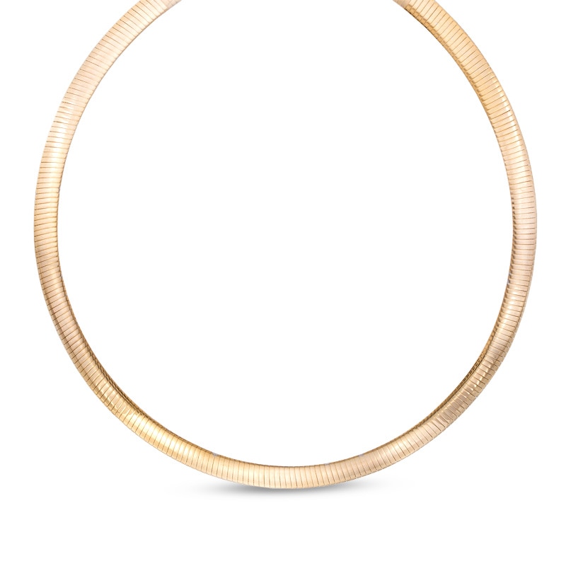 Main Image 1 of Reversible Omega Chain Necklace in Sterling Silver and 18K Gold Plate - 16"