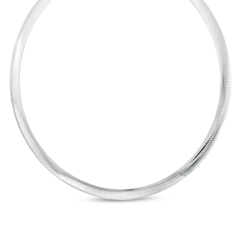 Main Image 2 of Reversible Omega Chain Necklace in Sterling Silver and 18K Gold Plate - 16"