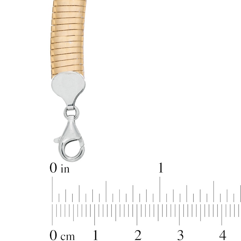Main Image 3 of Reversible Omega Chain Necklace in Sterling Silver and 18K Gold Plate - 16"