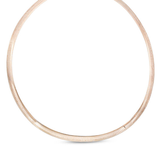 Reversible Omega Chain Necklace in Sterling Silver and 18K Gold Plate