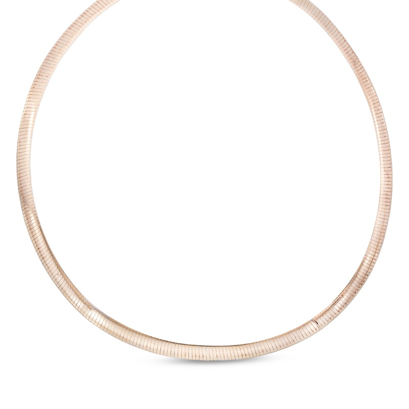 Main Image 1 of Reversible Omega Chain Necklace in Sterling Silver and 18K Gold Plate - 20"