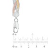 Thumbnail Image 2 of Braided Bracelet in 18K Two-Tone Gold Electroplated Sterling Silver - 7.5"