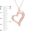 Thumbnail Image 2 of Tilted Heart Pendant in 10K Rose Gold