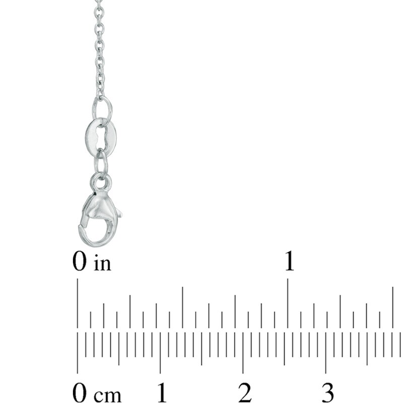 Main Image 2 of 8.0-9.0mm Freshwater Cultured Pearl and White Topaz Flower Necklace in Sterling Silver