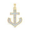 Thumbnail Image 0 of Men's 1/5 CT. T.W. Diamond Anchor Charm in 10K Gold