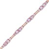 Thumbnail Image 0 of Rose de France Amethyst Bracelet in Sterling Silver with 18K Rose Gold Plate - 7.25"