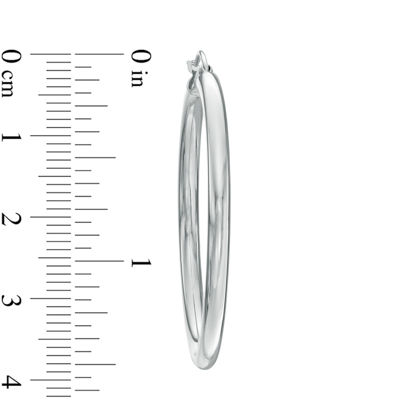 Main Image 2 of 40mm Hoop Earrings in 14K White Gold