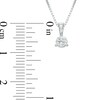 Thumbnail Image 2 of 1/4 CT. Certified Canadian Diamond Solitaire Pendant in 14K White Gold (I/I2) - 17"