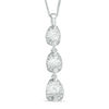 Thumbnail Image 1 of 1 CT. T.W. Certified Canadian Diamond Three Stone Pendant in 14K White Gold (I/I2) - 17"