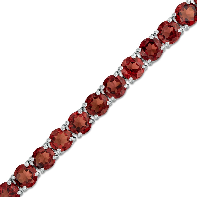 Main Image 1 of 5.0mm Garnet Tennis Bracelet in Sterling Silver