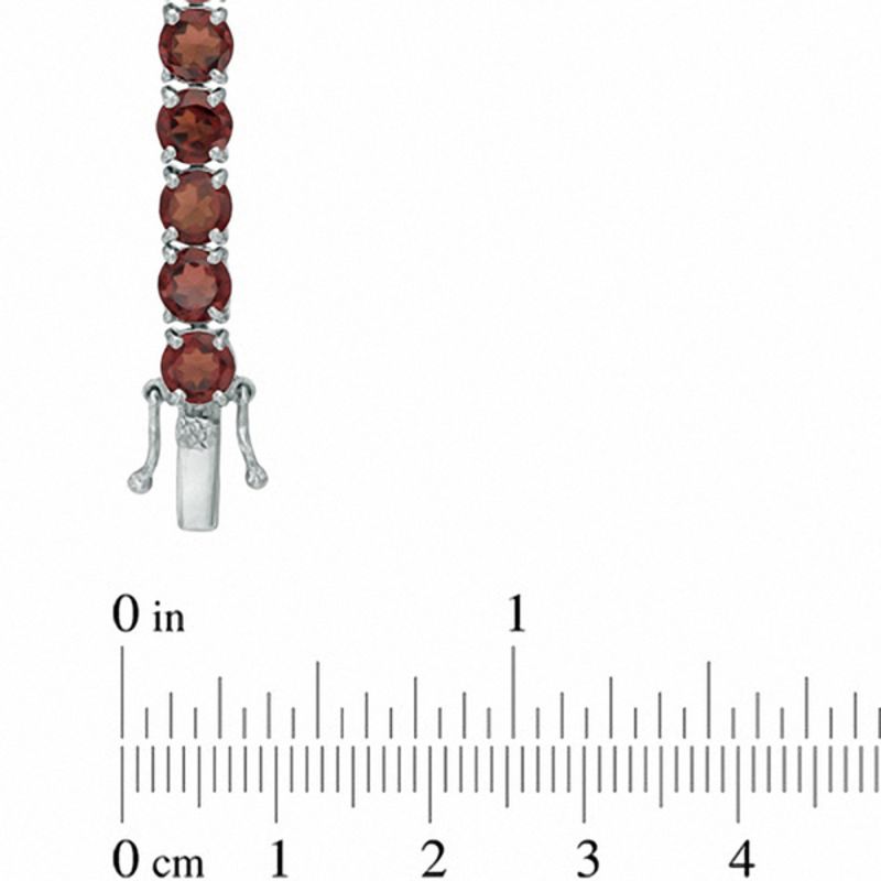 Main Image 2 of 5.0mm Garnet Tennis Bracelet in Sterling Silver