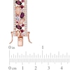 Thumbnail Image 2 of Multi-Gemstone and Lab-Created White Sapphire Bracelet in Sterling Silver with 18K Rose Gold Plate - 7.25"