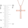 Thumbnail Image 1 of Diamond Accent Solitaire Cross Pendant in 10K Rose Gold