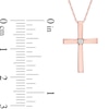 Thumbnail Image 2 of Diamond Accent Solitaire Cross Pendant in 10K Rose Gold