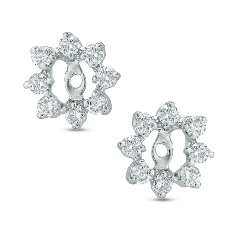 1 2 Ct T W Diamond Starburst Earring Jackets In 14k White Gold Zales Outlet 1 2 Ct T W Diamond Starburst Earring Jackets In 14k White Gold Zales Outlet