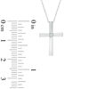 Thumbnail Image 1 of Diamond Accent Solitaire Cross Pendant in 10K White Gold