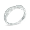 1/4 CT. T.W. Baguette Diamond Contour Wedding Band in 14K White Gold