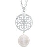Thumbnail Image 0 of 15.0 - 16.0mm Coin Cultured Freshwater Pearl Medallion Pendant in Sterling Silver