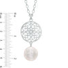 Thumbnail Image 1 of 15.0 - 16.0mm Coin Cultured Freshwater Pearl Medallion Pendant in Sterling Silver