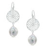 Thumbnail Image 0 of 14.0 - 15.0mm Coin-Shaped Cultured Freshwater Pearl Medallion Drop Earrings in Sterling Silver