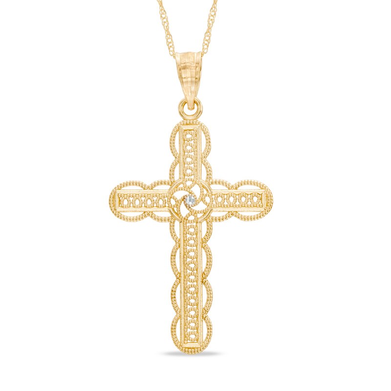 Cross Pendant in 10K Gold