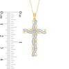Thumbnail Image 2 of Swirl Cross Pendant in 10K Gold