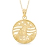 Thumbnail Image 1 of USA American Eagle "In God We Trust" Round Pendant in 10K Gold