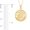 Thumbnail Image 2 of USA American Eagle "In God We Trust" Round Pendant in 10K Gold
