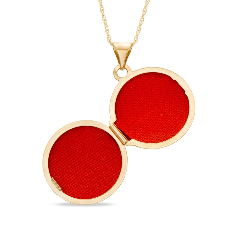 Main Image 2 of Vintage-Style Round Locket in 10K Gold