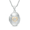 Thumbnail Image 0 of Diamond Accent "A Promise of Forever" Oval Locket in 10K White Gold