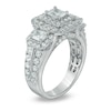 Thumbnail Image 1 of 2-1/2 CT. T.W. Certified Radiant-Cut Diamond Past Present Future® Frame Ring in 14K White Gold