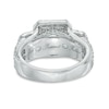Thumbnail Image 2 of 2-1/2 CT. T.W. Certified Radiant-Cut Diamond Past Present Future® Frame Ring in 14K White Gold