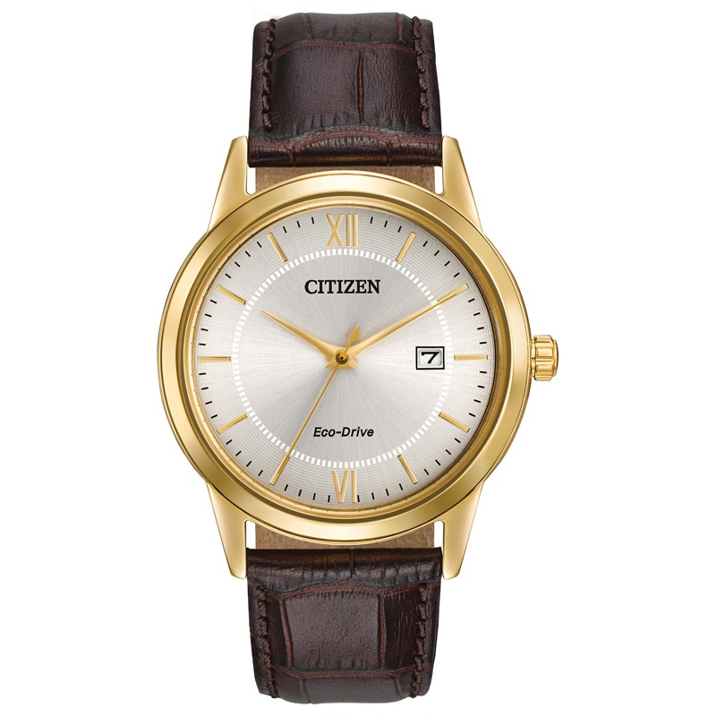 Main Image 1 of Men's Citizen Eco-Drive® Strap Watch with Ivory Dial (Model: AW1232-04A)
