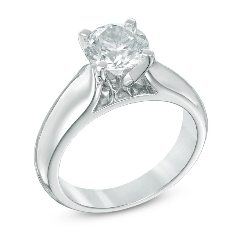 1-1/2 CT. Certified Diamond Solitaire Engagement Ring in 14K White Gold (J/I2)