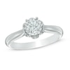 Thumbnail Image 0 of 1/2 CT. T.W. Diamond Flower Engagement Ring in 10K White Gold
